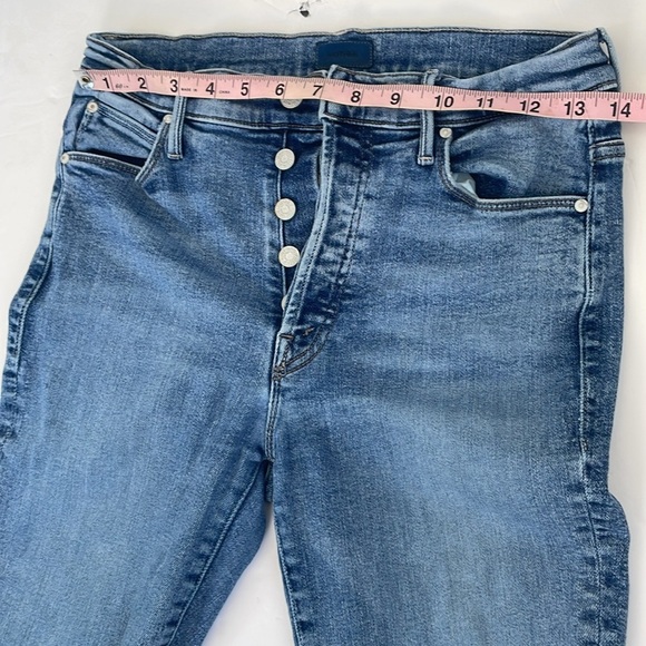 MOTHER The Stunner Ankle Fray Classic Blue Women's Jeans in Whiplash Size 27 - Picture 9 of 17